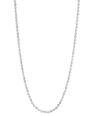 Italian Gold Moon Link 18" Chain Necklace 14k