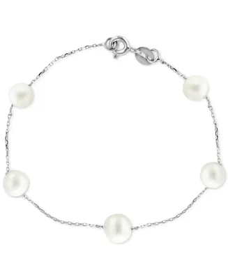 Effy Cultured Freshwater Pearl (6-7mm) Chain Bracelet in Sterling Silver