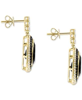 Effy Onyx & Diamond (1 ct. t.w.) Drop Earrings in 14k Gold