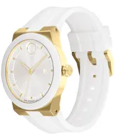 Movado Men's Swiss Bold Fusion White Silicone Strap Watch 42mm