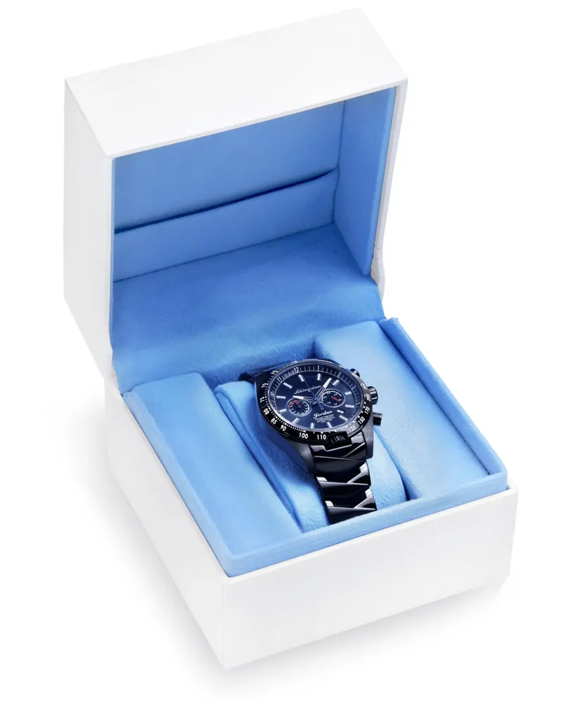 Abingdon Co. Women's Jordan Chronograph Multifunctional Black Stainless Steel Bracelet Watch 40mm