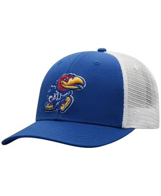 Men's Top of the World Royal, White Kansas Jayhawks Trucker Snapback Hat