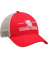 Men's The Game Red Houston Cougars Split Bar Trucker Adjustable Hat