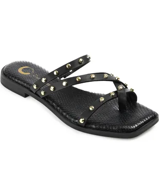 Journee Collection Women's Fanny Studded Sandals