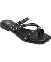 Journee Collection Women's Fanny Studded Sandals