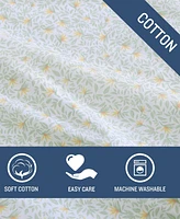 Tommy Bahama Home Crane Flower Cool Zone 200 Tc Percale Cotton 4 Piece Sheet Set