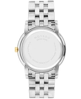 Movado Women's Swiss Museum Classic Diamond (1/20 ct. t.w.) Two Tone Stainless Steel Bracelet Watch 33mm