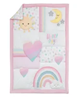 NoJo Happy Days Rainbows and Sunshine 4 Piece Nursery Crib Bedding Set