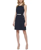 Tommy Hilfiger Petite Belted Sheath Dress