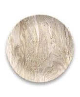 TarHong Melamine Faux Real Desert Wood Dinner Plates, Set of 6