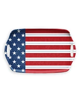 TarHong Melamine Stars Stripes Handled Tray