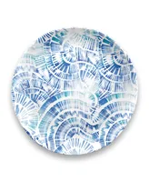 TarHong Melamine Coastal Scallops Dinner Plates, Set of 6