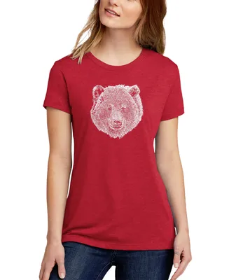 Women's Premium Blend Word Art Bear Face T-shirt