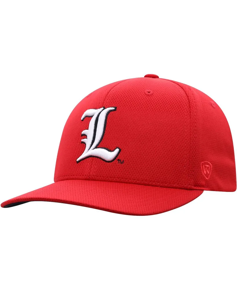 Men's Top of the World Red Louisville Cardinals Reflex Logo Flex Hat