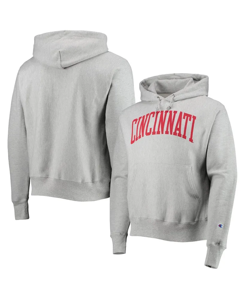 Men's Champion Heathered Gray Cincinnati Bearcats Cincy Arch Pullover Hoodie