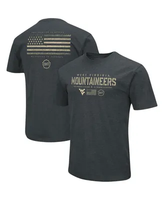 Men's Colosseum Heathered Black West Virginia Mountaineers Oht Military-Inspired Appreciation Flag 2.0 T-shirt