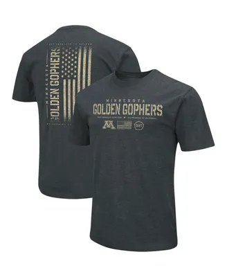 Men's Colosseum Heathered Black Minnesota Golden Gophers Oht Military-Inspired Appreciation Flag 2.0 T-shirt