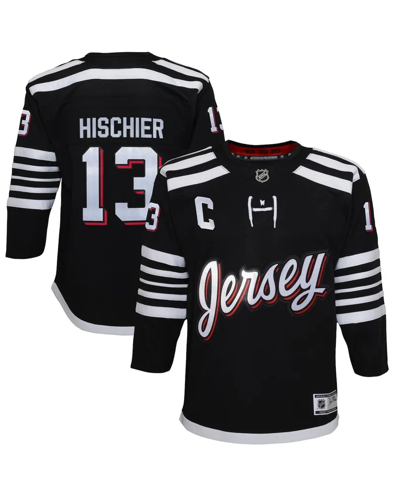 Big Boys Nico Hischier Black New Jersey Devils 2021/22 Alternate Premier Player Jersey