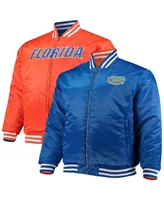 Men's Royal, Orange Florida Gators Big and Tall Reversible Satin Full-Zip Jacket