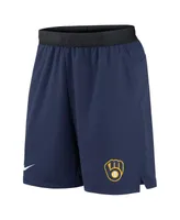 Men's Nike Navy Milwaukee Brewers Authentic Collection Flex Vent Max Performance Shorts