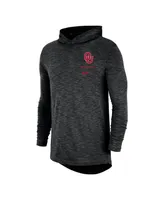 Men's Nike Black Oklahoma Sooners Slub Space-Dye Performance Long Sleeve Hoodie T-shirt