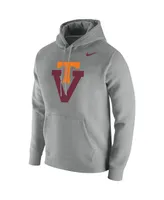 Men's Nike Heathered Gray Virginia Tech Hokies Vintage-Like School Logo Pullover Hoodie