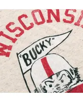 Men's Original Retro Brand Natural Wisconsin Badgers Vintage-Like Tri-Blend T-shirt