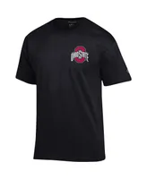 Men's Champion Black Ohio State Buckeyes Team Stack 2-Hit T-shirt