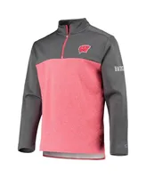 Men's Champion Red Wisconsin Badgers Gameday Quarter-Zip Jacket