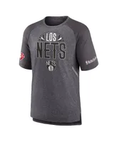 Men's Fanatics Heathered Gray Brooklyn Nets 2022 Noches Ene-Be-a Core Shooting Raglan T-shirt