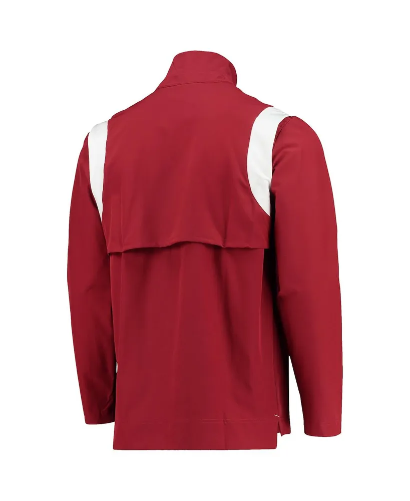 Men's Nike Crimson Alabama Crimson Tide 2021 Team Coach Quarter-Zip Jacket