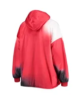 Foco Men's Scarlet and White Nebraska Huskers Sherpa Big Logo Gradient Reversible Hoodeez