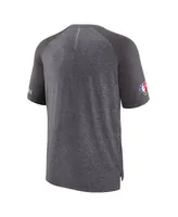 Men's Fanatics Heathered Gray Brooklyn Nets 2022 Noches Ene-Be-a Core Shooting Raglan T-shirt