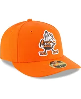Men's New Era Orange Cleveland Browns Omaha Throwback Low Profile 59Fifty Fitted Hat