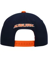 Big Boys Navy Auburn Tigers Precurved Snapback Hat