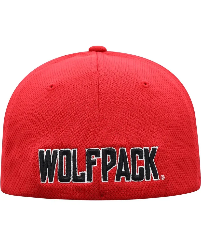 Men's Top of The World Red Nc State Wolfpack Reflex Logo Flex Hat