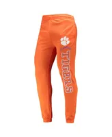 Men's Concepts Sport Orange, Charcoal Clemson Tigers Meter Long Sleeve Hoodie T-shirt and Jogger Pants Set