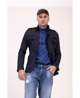 Ron Tomson Men's Modern Epaulette Shoulder Sports Jacket