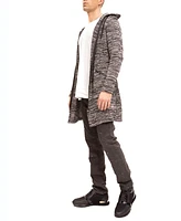 Ron Tomson Men's Modern Hooded Long Knit Sweater