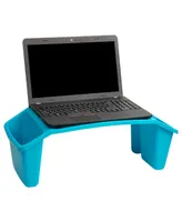 Mind Reader Kids Lap Desk, Freestanding Portable Table with Side Pockets