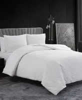 Vera Wang 3 Piece Abstract Crinkle Comforter Set