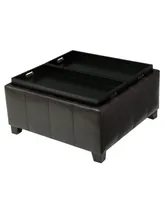 Mansfield Contemporary Tray Top Storage Ottoman