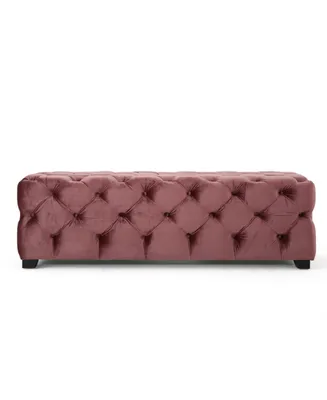 Piper Modern Glam Tufted Ottoman Bench