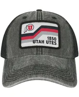 Men's Black Utah Utes Sun & Bars Dashboard Trucker Snapback Hat