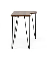 Cuthbert Modern Industrial Handcrafted Wood Desk with Hairpin Legs