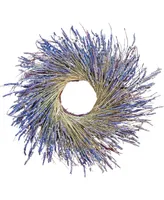 GreenishBlu Dried Lavender with Twing Base Fresh Spring Wreath, 20"