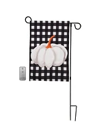 Lighted Metal Stand Outdoor Banner with Remote Control