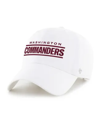 Men's '47 White Washington Commanders Script Clean Up Adjustable Hat