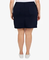 Plus Essentials Tech Stretch Pull On Skort with Elastic Wasitband