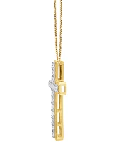 Diamond Cross 22" Pendant Necklace (1-1/2 ct. t.w.) in 10k Gold